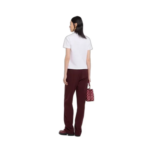 Cotton Jersey Leisure Trousers With Embroidery