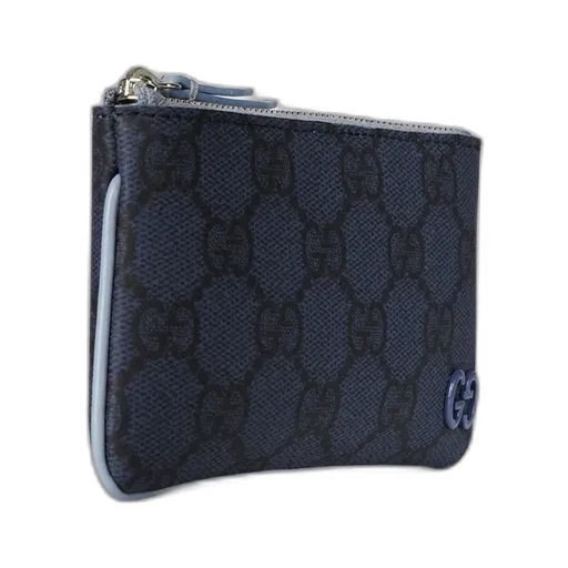 Dusty Blue Trim Key Pouch