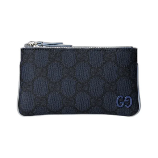 Dusty Blue Trim Key Pouch