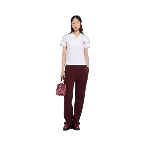 Cotton Jersey Leisure Trousers With Embroidery