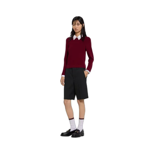 Wool Jumper With Crystal Horsebit