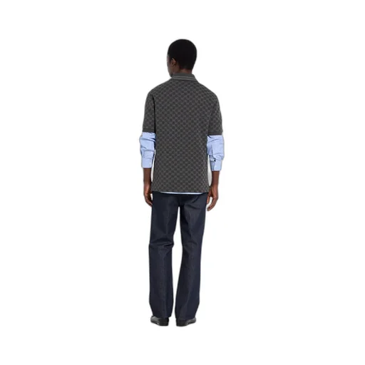 Gg Cotton Piquet Jacquard Polo Shirt