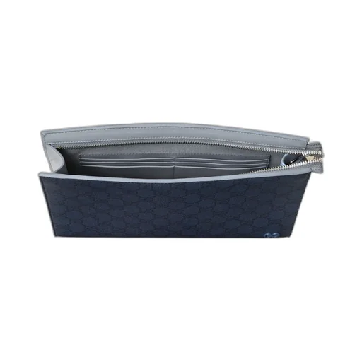 Dusty Blue Trim Small Pouch