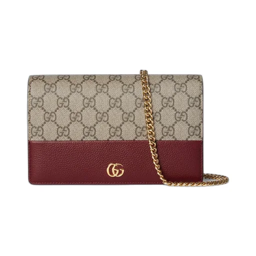 Bi-Colour Gg Marmont Wallet On Chain