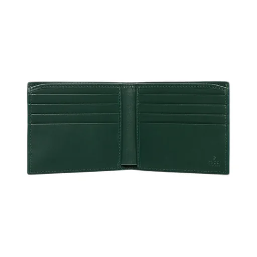 Green Interior Gg Bi-Fold Wallet