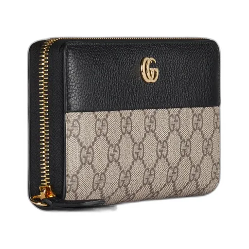 Bi-Colour Gg Marmont Zip Around Wallet