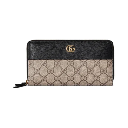 Bi-Colour Gg Marmont Zip Around Wallet