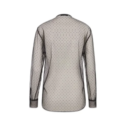 Sheer Blouse With Plastron