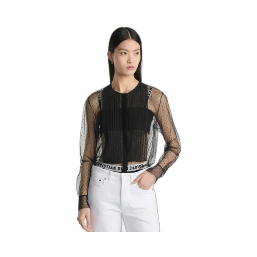 Sheer Blouse With Plastron