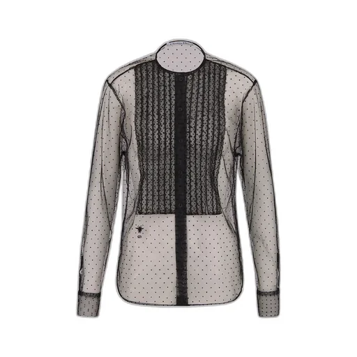 Sheer Blouse With Plastron