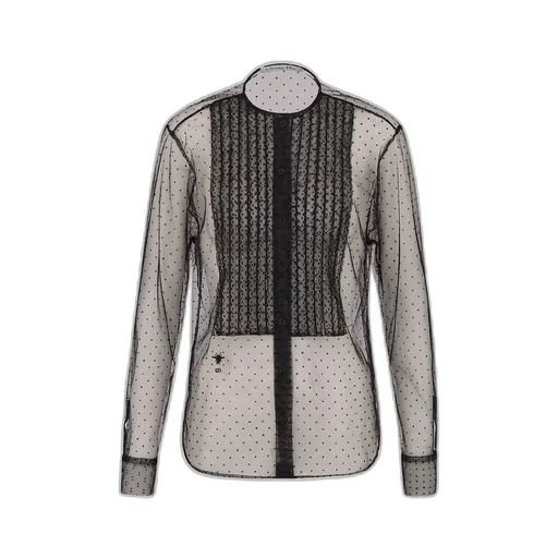 Sheer Blouse With Plastron