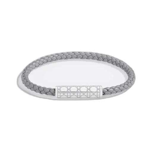 Cannage Braided Leather Bracelet