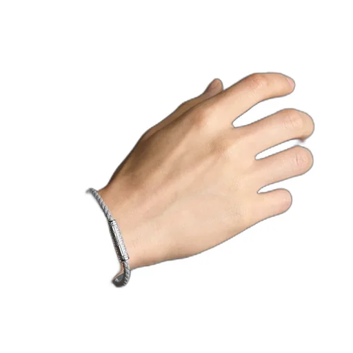 Cannage Braided Leather Bracelet