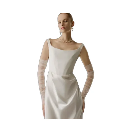 Gathered Tulle Sleeves 43Cm