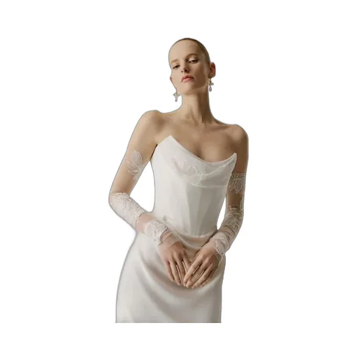 Embroidered Tulle Sleeves