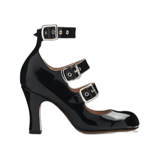 Animal Toe Three-Strap Shoe