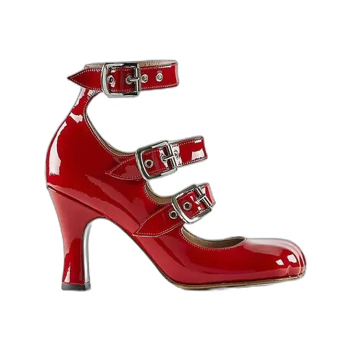 Animal Toe Three-Strap Shoe