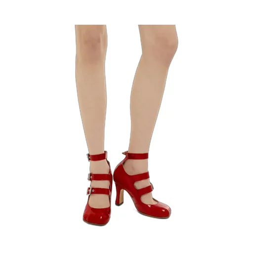 Animal Toe Three-Strap Shoe