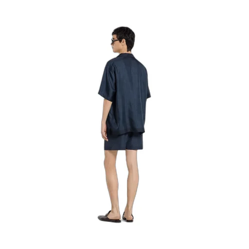 Printed Silk Twill Bowling Shirt