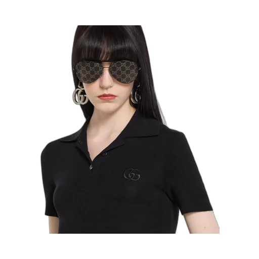 Cashmere Silk Polo Shirt With Embroidery