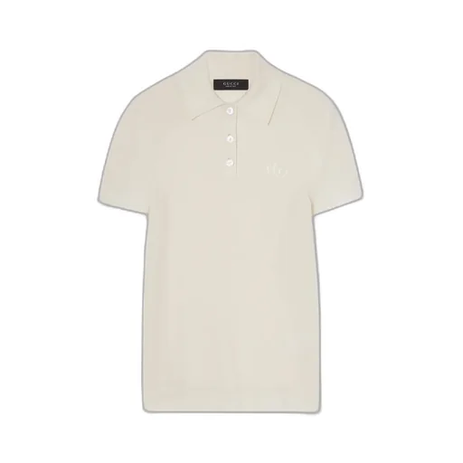 Cashmere Silk Polo Shirt With Embroidery