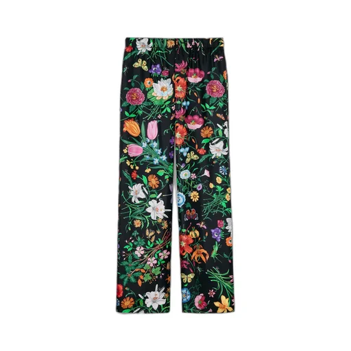 Printed Silk Twill Pants