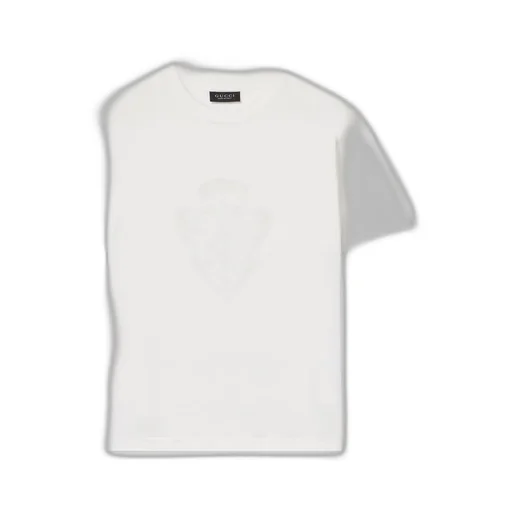 Cotton Jersey T-Shirt With Gucci Crest