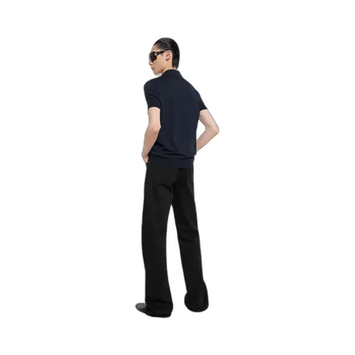 Knit Wool Polo Shirt With Embroidery