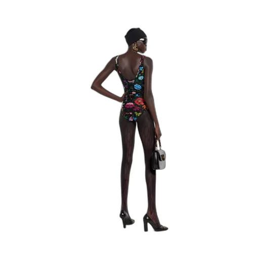 Printed Sparkling Jersey Swimsuit