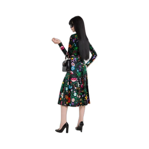 Printed Sparkling Jersey Turtleneck
