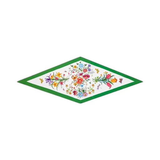 Printed Silk Twill Diamond Scarf