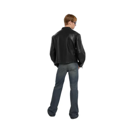Leather Jacket With Horsebit