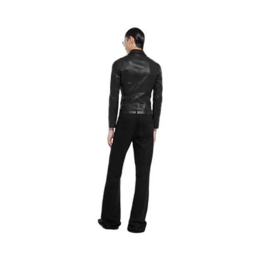 Washed Stretch Nappa Leather Jacket