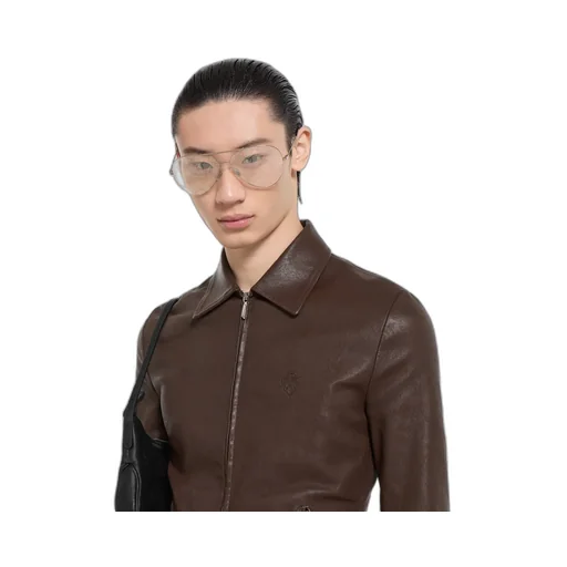 Washed Stretch Nappa Leather Jacket