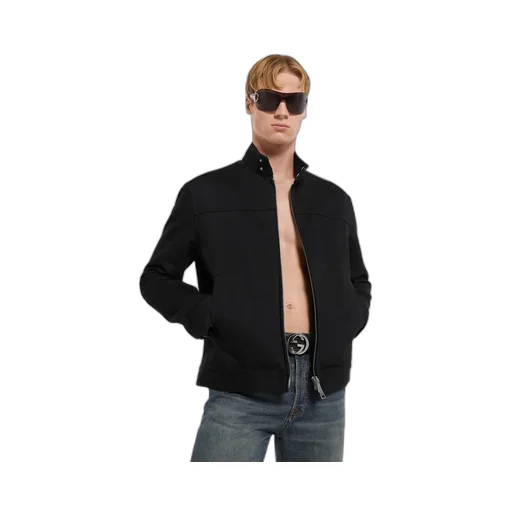 Cotton Denim Jacket With Horsebit
