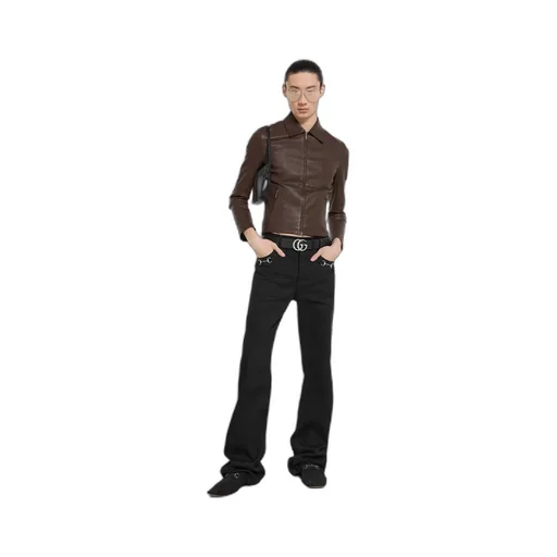 Washed Stretch Nappa Leather Jacket