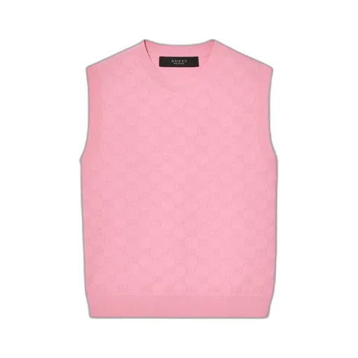 Gg Fine Fabric Jacquard Vest