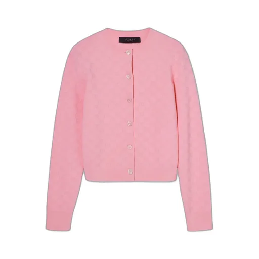 Gg Fine Fabric Jacquard Cardigan