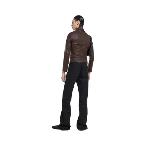Washed Stretch Nappa Leather Jacket