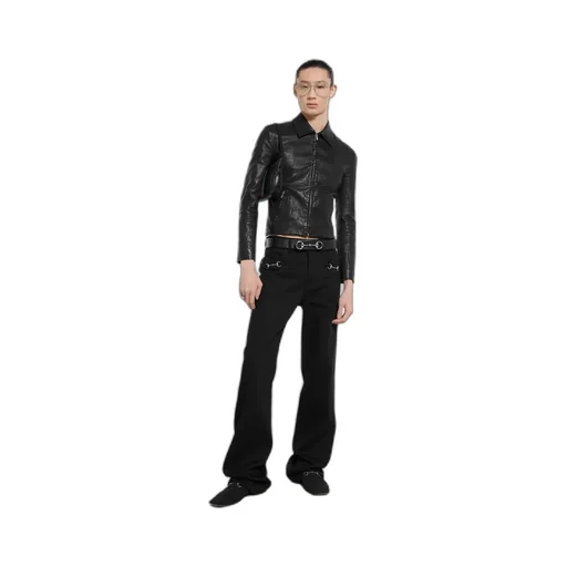 Washed Stretch Nappa Leather Jacket