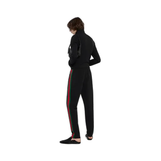 Stretch Nylon Sportswear Pants With Web