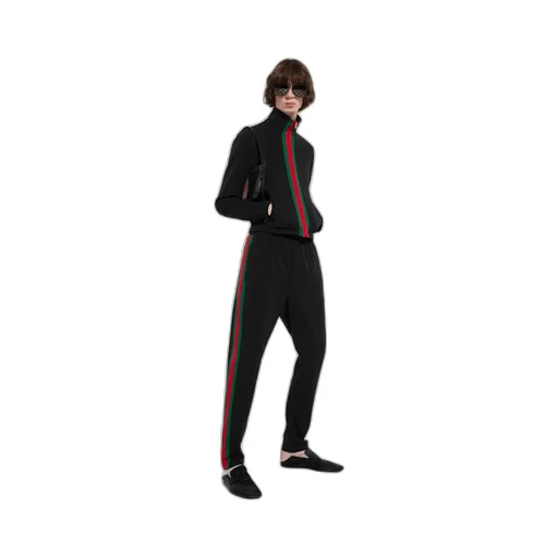 Stretch Nylon Sportswear Pants With Web
