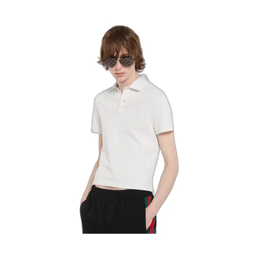Cotton Piquet Polo Shirt With Embroidery