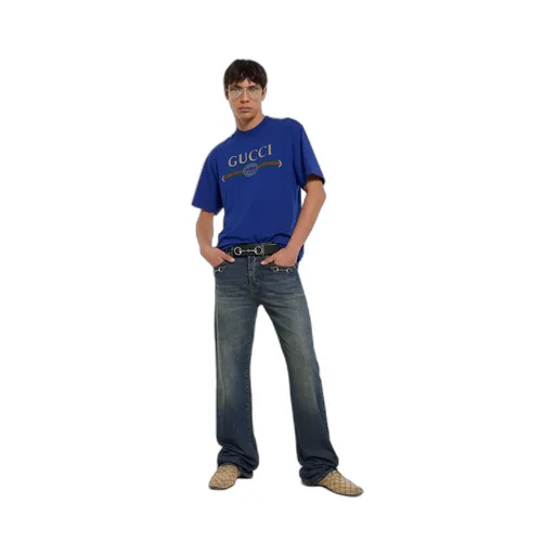 Silk Blend Jersey T-Shirt With Print