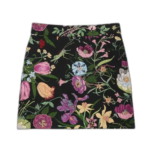 Gucci Flora Silk Brocade Mini Skirt