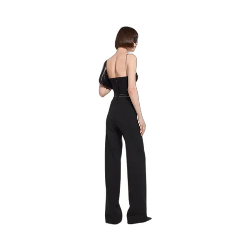 Embroidered Silk Satin Top