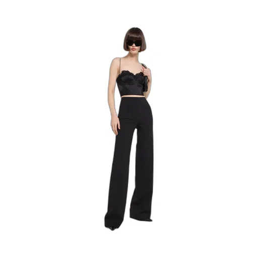 Embroidered Silk Satin Top