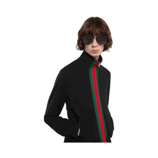Stretch Nylon Zip Jacket With Web