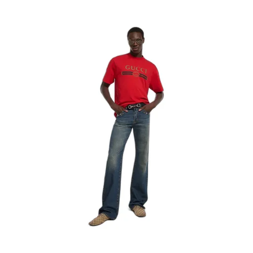 Silk Blend Jersey T-Shirt With Print