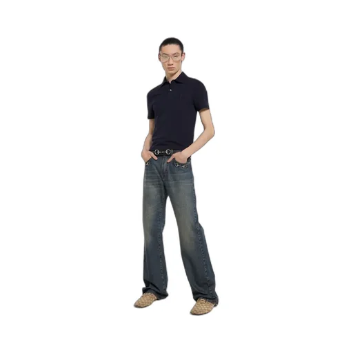 Cotton Piquet Polo Shirt With Embroidery